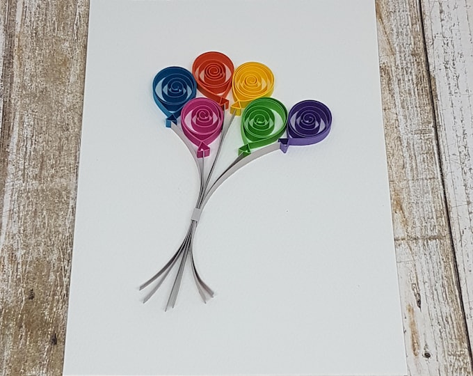 Paper Quilled Balloon Card - 5x7