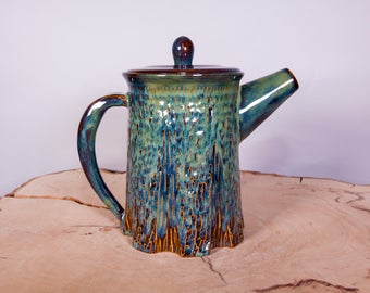 Tree Teapot, Handmade Pottery Teapot 36 ounces