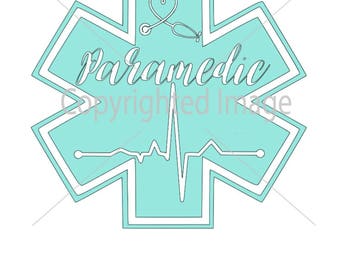 emt life with heartbeat svg