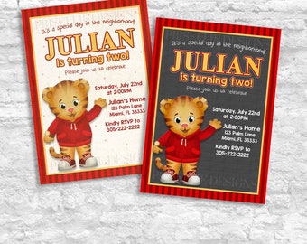Daniel Tiger Invitation, Daniel Tiger Birthday Invitation, Daniel Tiger's Neighborhood, Mister Rogers Birthday Invitation