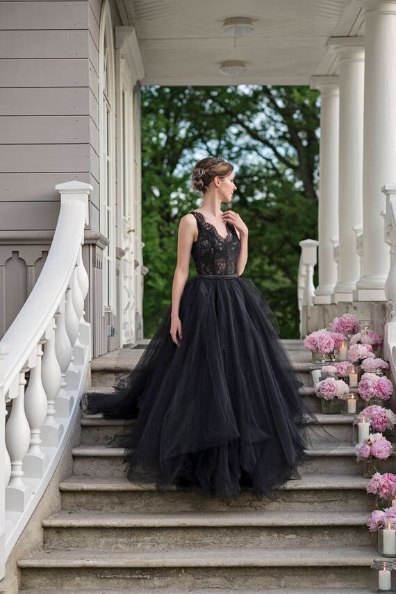 black wedding dress