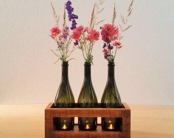 table coffee decor centerpiece pallet wine rustic