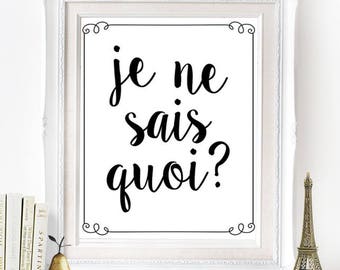 Je Ne Sais Quoi Etsy