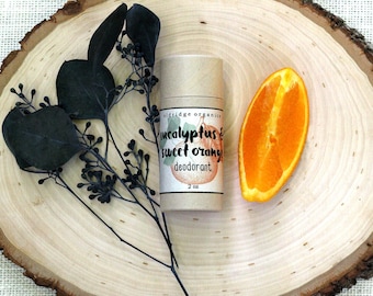Deodorant - Eucalyptus & Sweet Orange Deodorant - Organic Deodorant - All Natural Deodorant