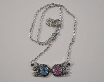 Luna Lovegood Spectrespecs Glasses / HARRY POTTER / Antique Silver Pendant Necklace