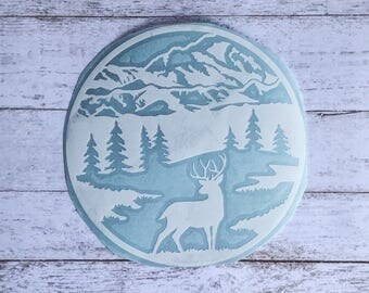 Adventure Sticker Mountains Sticker Mountains Decal Hunting Decal Adventure Decal Forest Decal Cool Laptop Decal Wilderness