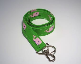 Whale Lanyard, Whale Key Holder, Cute Lanyards, Lanyard, Teacher, Badge Lanyard, Cute Whales Lanyard, Pool Lanyard, Key Holder, ID Holder