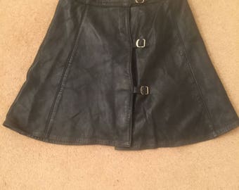 Vintage Leather Mini Skirt