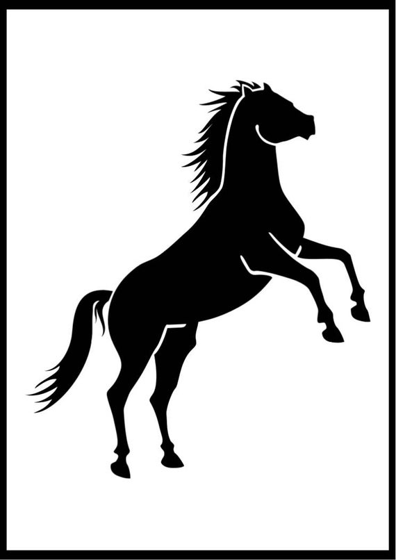 Horse Stencil 1 Various Sizes Reusable Stencils Horses Ponies