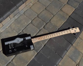 Cigar box guitar, electric, 3 string