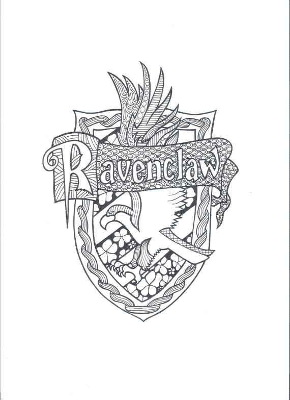 Harry Potter Ravenclaw PDF Coloring Page