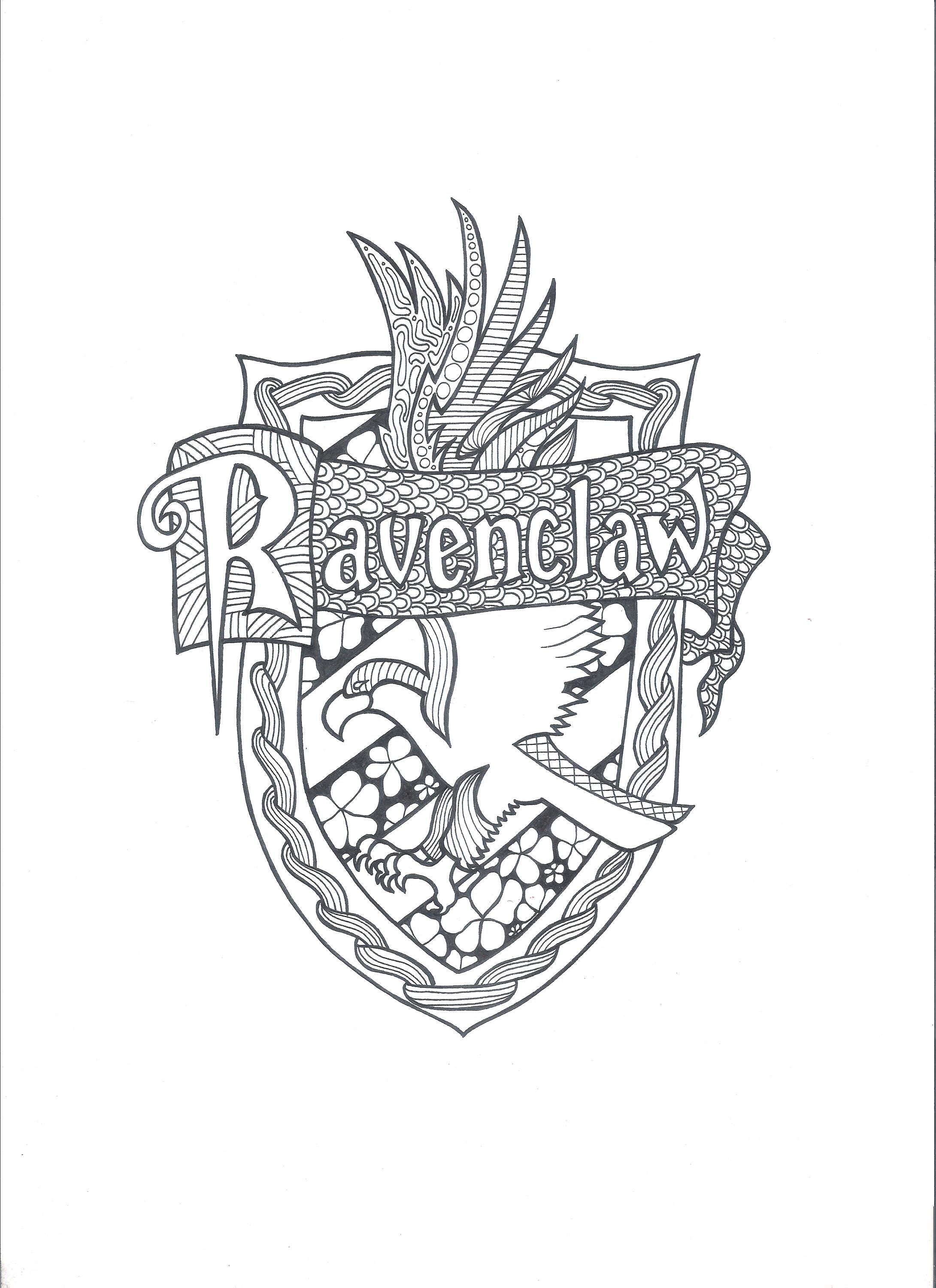 Harry Potter Ravenclaw PDF Coloring Page