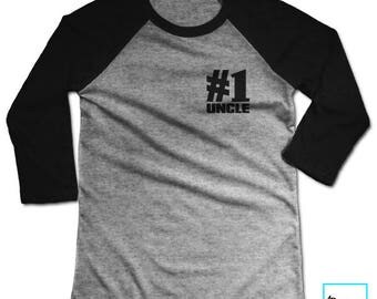 Uncle Gift | #1 Uncle | Uncle Shirt | Gifts for Uncle | Best Uncle Ever | Funny Uncle Shirt | Fathers Day Gift | Unisex Baseball T-shirt