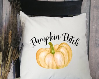 Pumpkin Patch Pillow Cover, Front Porch Pillow, Watercolor Pumpkin Pillows, Fall Pillow Covers, Farmhouse Pillows, Fall Decorative Pillows