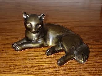 bronze cat figurine