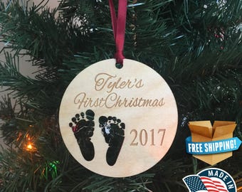 Baby Christmas Ornament *** Baby's First Christmas *** Welcome Baby *** Newborn Christmas Gift *** Personalized Christmas Ornament ***