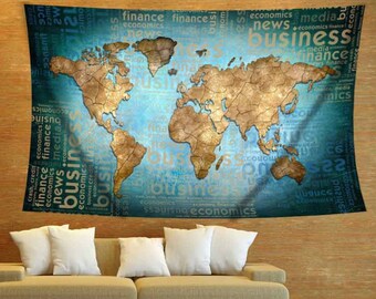 World Map Wall Hanging world map tapestry | etsy World Map Wall Hanging world map tapestry | etsy