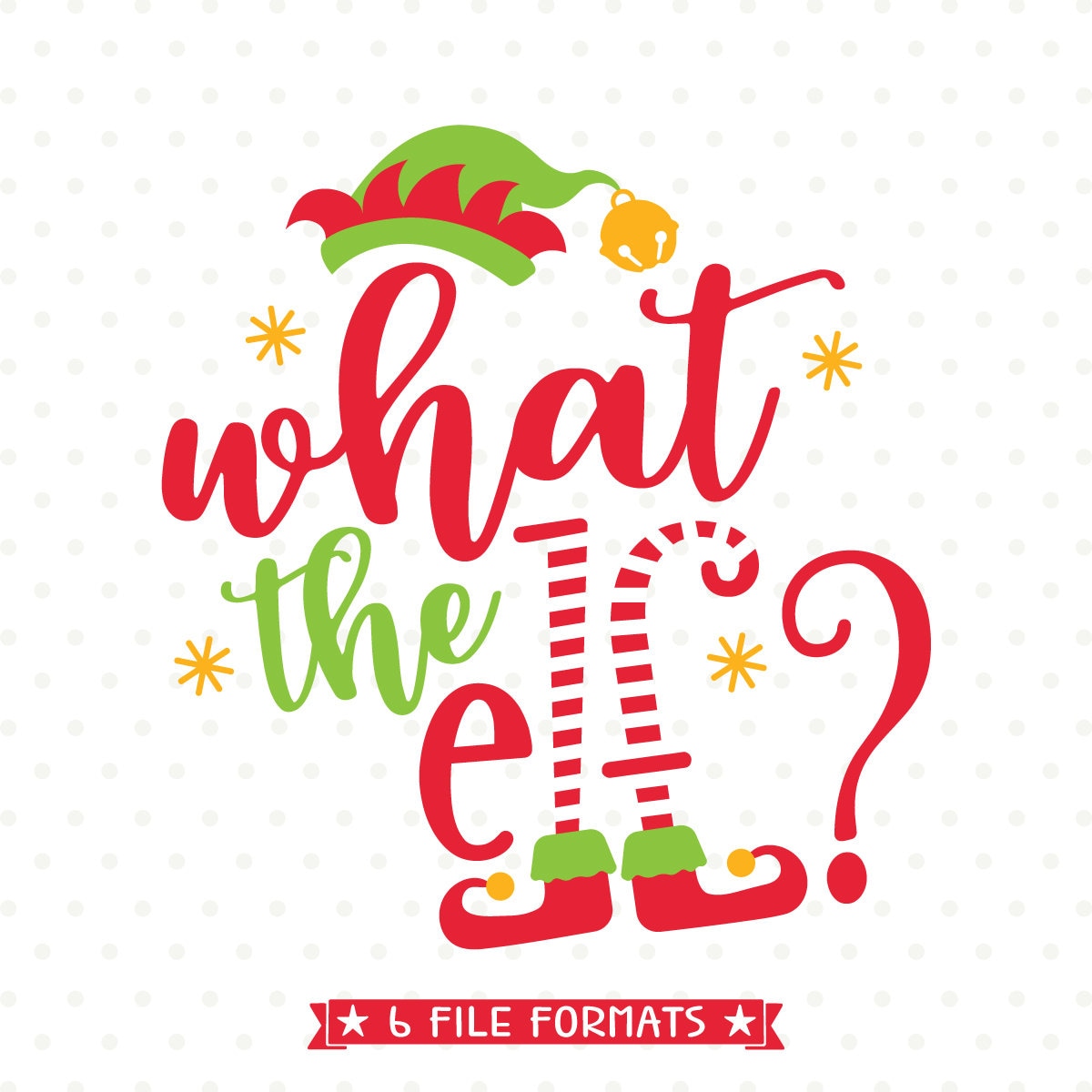 Download Christmas SVG cut file, What the Elf SVG file, Christmas Tshirt iron on file, Funny Christmas ...