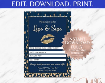 Lip And Sip Invitation 2