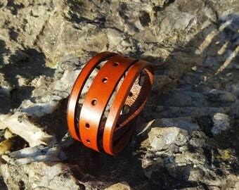 Vegetable tanned leather strap