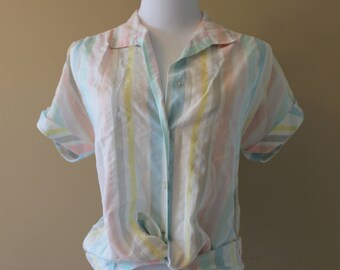 pastel button up shirts