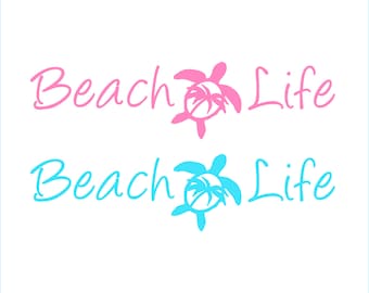 Sea Turtles svg - Beach Life svg - svg, dxf, eps, png, Pdf - Download - Cut File, Clipart - Cricut Explorer - Silhouette Cameo