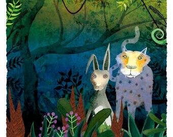 Jaguar and the rabbit "were witnesses" illustration