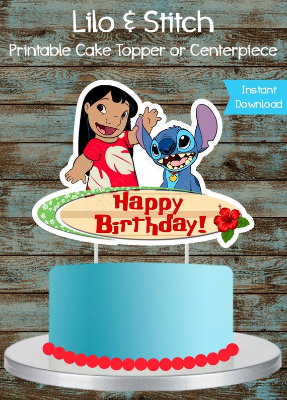 Printable Lilo and Stitch Cake topper Lilo and Stitch