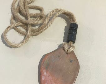 Primitive Fired Clay Pendant