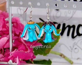 Earrings Angel and demon characters