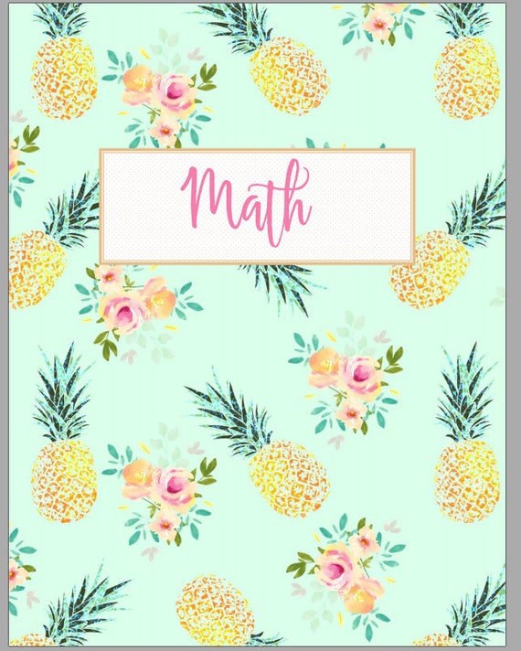 Pineapple Teacher Binder Covers