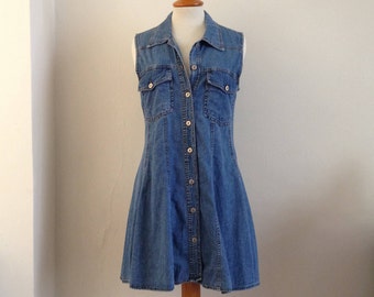 90s denim dress | Etsy