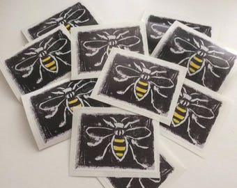 Manchester Bee Vinyl Car Bumper Sticker.