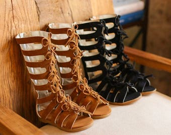 Leather Gladiator Sandals