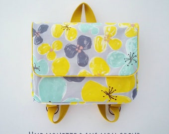 Cartable maternelle / crèche Jaune fleuri