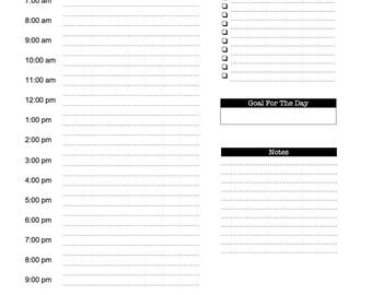 the everything daily planner: printable schedule and to do