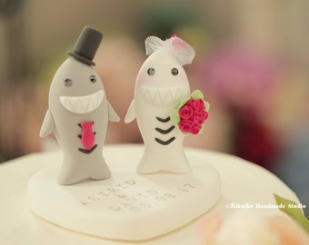 Sharks Wedding Cake Topper