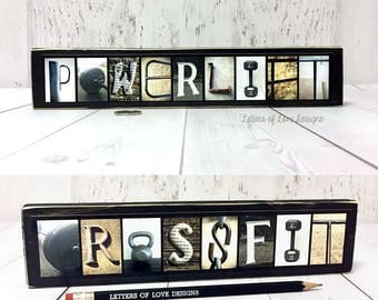Crossfit Sign, Crossfit Gift, Crossfit Wall Art, Powerlift Powerlifting Weightlifting Sign Gift, Workout Gift, Gym Sign Gift, Fitness Gift