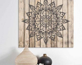 Mandala Stencil New Tribe - Mandala Stencil for Furniture, Walls, or Floors - DIY Home Decor - Better than Decals