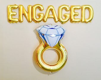 ENGAGED Balloon, Engaged Banner, Engagement Party Balloons, Engaged AF Balloon, Engagement Party Decorations, Engaged AF, Engaged Balloon