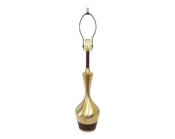Mid-Century Modern Laurel Sculptural Genie Bottle Lamp