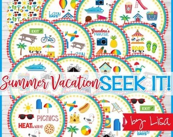 SUMMER SEEK IT Match Game Picnic Party Favor Summer Printables SUMMER SEEK IT Match Game Picnic Party Favor Summer Printables