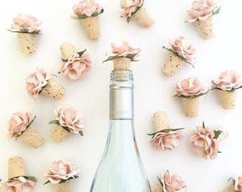 Wine Bottle Stopper, Blush Wedding Favors, Bridal Shower Favors, Wine Themed Bridal Shower, Bottle Stopper, Wine Favors, Wine Theme Wedding