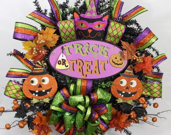 Halloween Wreath, Halloween Door Decor, SouthernCharmFlorals, Scary Wreath, One Of A Kind Wreath, Halloween Decor, OOAK Wreath, Fall Wreath