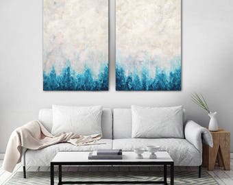 Original Large Abstract Paintings Modern Raw Fine by RawArtGallery