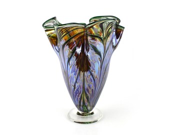 Hand Blown Art Glass Vase