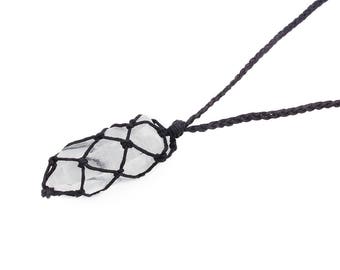 Raw Quartz Necklace, Clear Quartz Necklace, Healing Crystal Jewelry, Arkansas Quartz, Striated Quartz, Lemurian Quartz Necklace