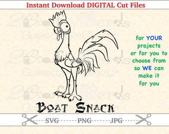 Make Your Own Moana Hei Hei Boat Snack PNG SVG JPG Cutting file Cutter Silhouette Cricut Stencil Design Project Iron Vinyl Hawaiian Maui
