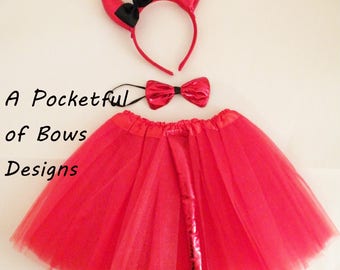 Devil Costume, Red Devil Tutu Costume, Toddler Halloween Costume, Girls Halloween Costume