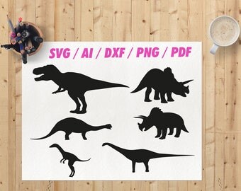 Dinosaur svg / Dinosaur svg file / Dinosaur cut file / Dinosaur silhouette svg / Dinosaur clipart Dinosaurs svg png eps dxf Silhouette files